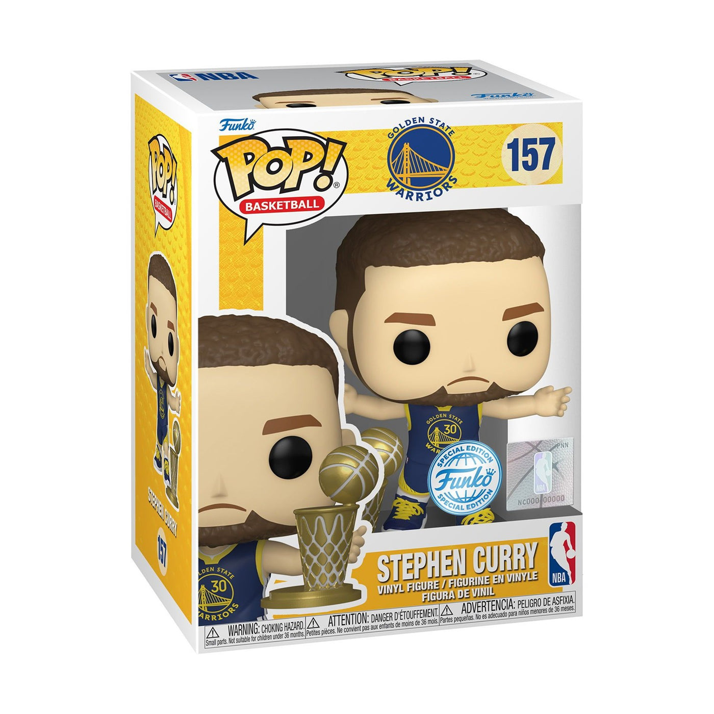 Funko Pop! NBA: Golden State Warriors - Stephen Curry Throwback Special Edition #157 Vinyl Figure (68271) - Fun Planet