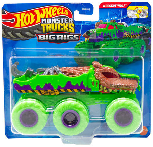 Hot Wheels Monster Trucks Big Rigs 1:64 Wreckin' Wolf (JHY76)