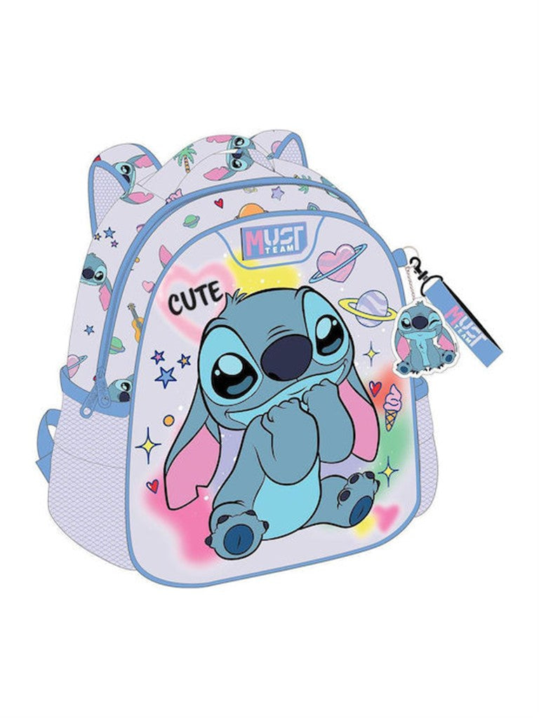 Σχολική Τσάντα Πλάτης Νηπίου 27x10x31εκ 2 Θήκες Disney Stitch Must (565772)