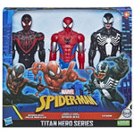 Spider-Man Titan Hero Series 3 Pack Miles Morales - Armored Spider -Man - Venom Action Figures (F5809) - Fun Planet