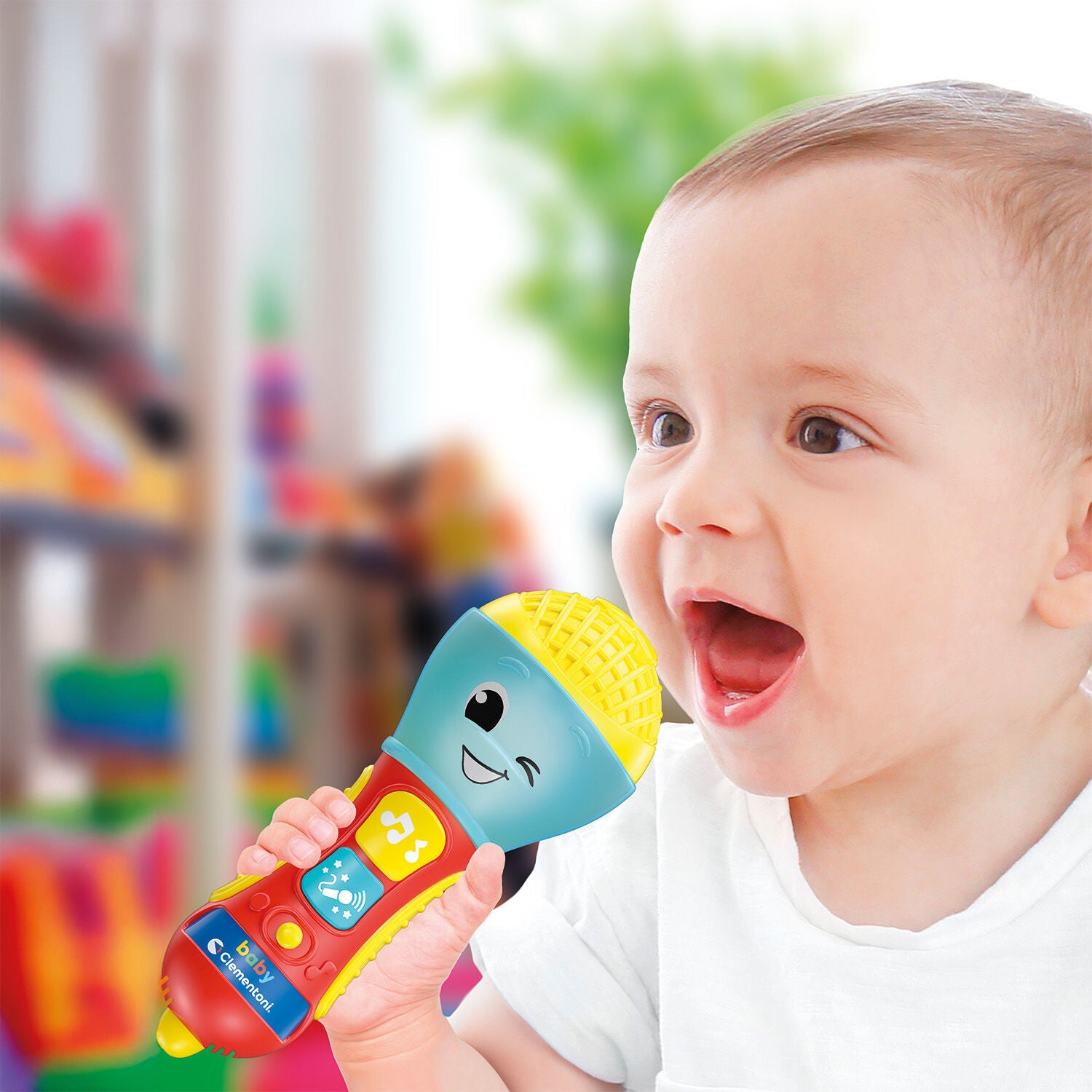 Baby Clementoni Βρεφικό Παιχνίδι Baby Mικρόφωνο - Μιλάει Ελληνικά (1000-63428) - Fun Planet