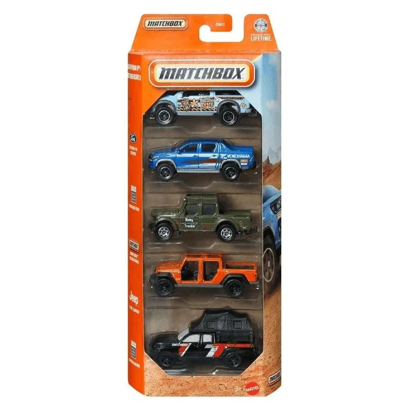 Matchbox Cars Set of 5 MBX Convertible Cruisers (JBX30)