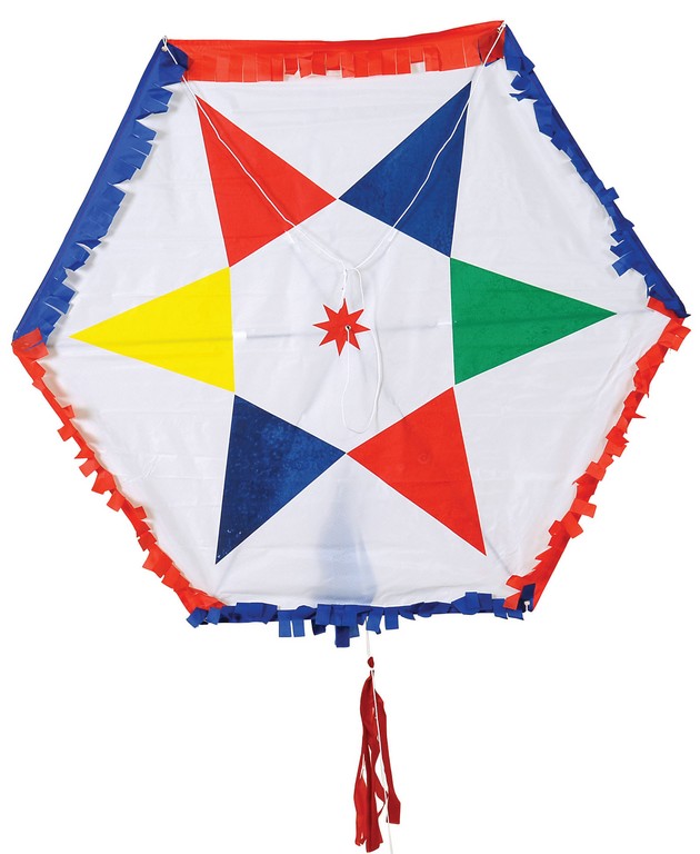 Αετός Αστέρι Πολύχρωμο με Ζύγια και Ουρά Αδιάβοχο 100cm (Λ100Α) - Fun Planet