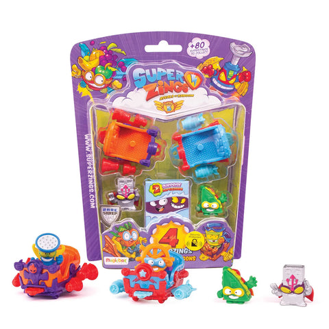 Superzings Σειρά 5 Blister 4 Φιγούρες Με Αξεσουάρ (1013-61604) - Fun Planet