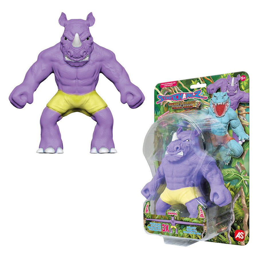 Ζουληχτή Φιγούρα Stretchapalz Trendy & Furious Animals 14εκ. Rhinol (1027-21239) - Fun Planet