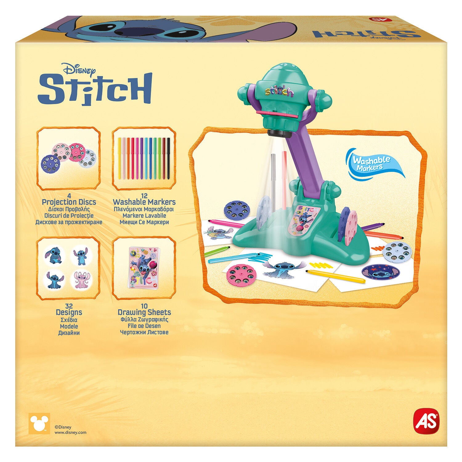 AS Προτζέκτορας Ζωγραφικής Disney Stitch (1028-54004)