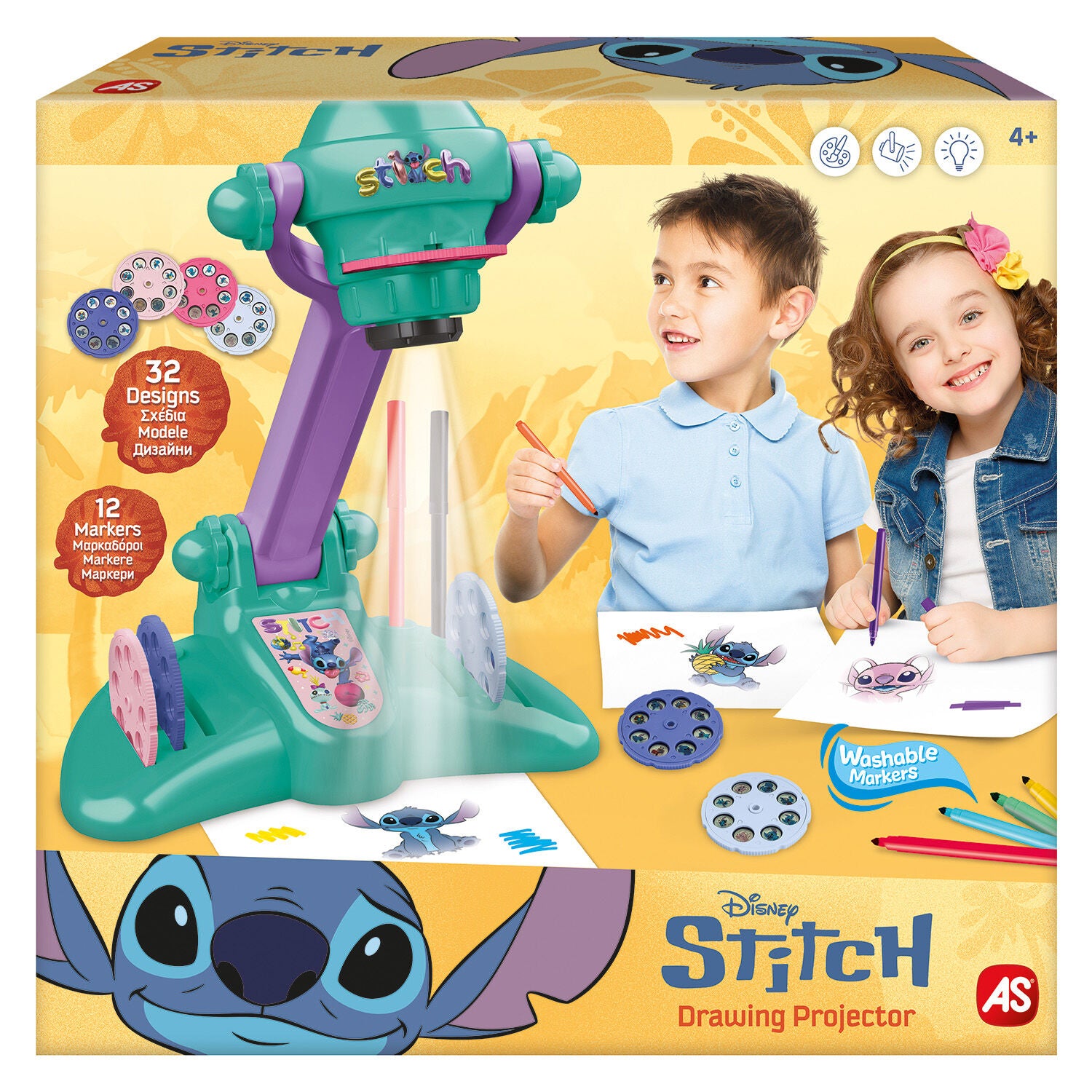 AS Προτζέκτορας Ζωγραφικής Disney Stitch (1028-54004)