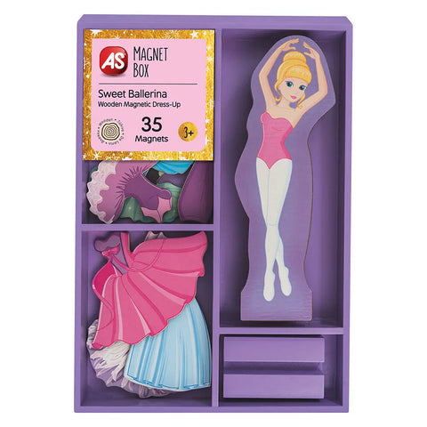 AS Magnet Box Sweet Ballerina Dress-Up 35 Εκπαιδευτικοί Ξύλινοι Μαγνήτες (1029-64052) - Fun Planet