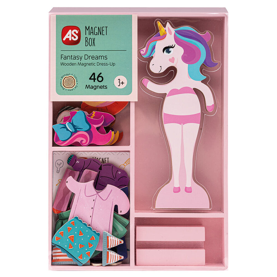 AS Magnet Box Fantasy Dreams Dress-Up 46 Εκπαιδευτικοί Ξύλινοι Μαγνήτες (1029-64059) - Fun Planet