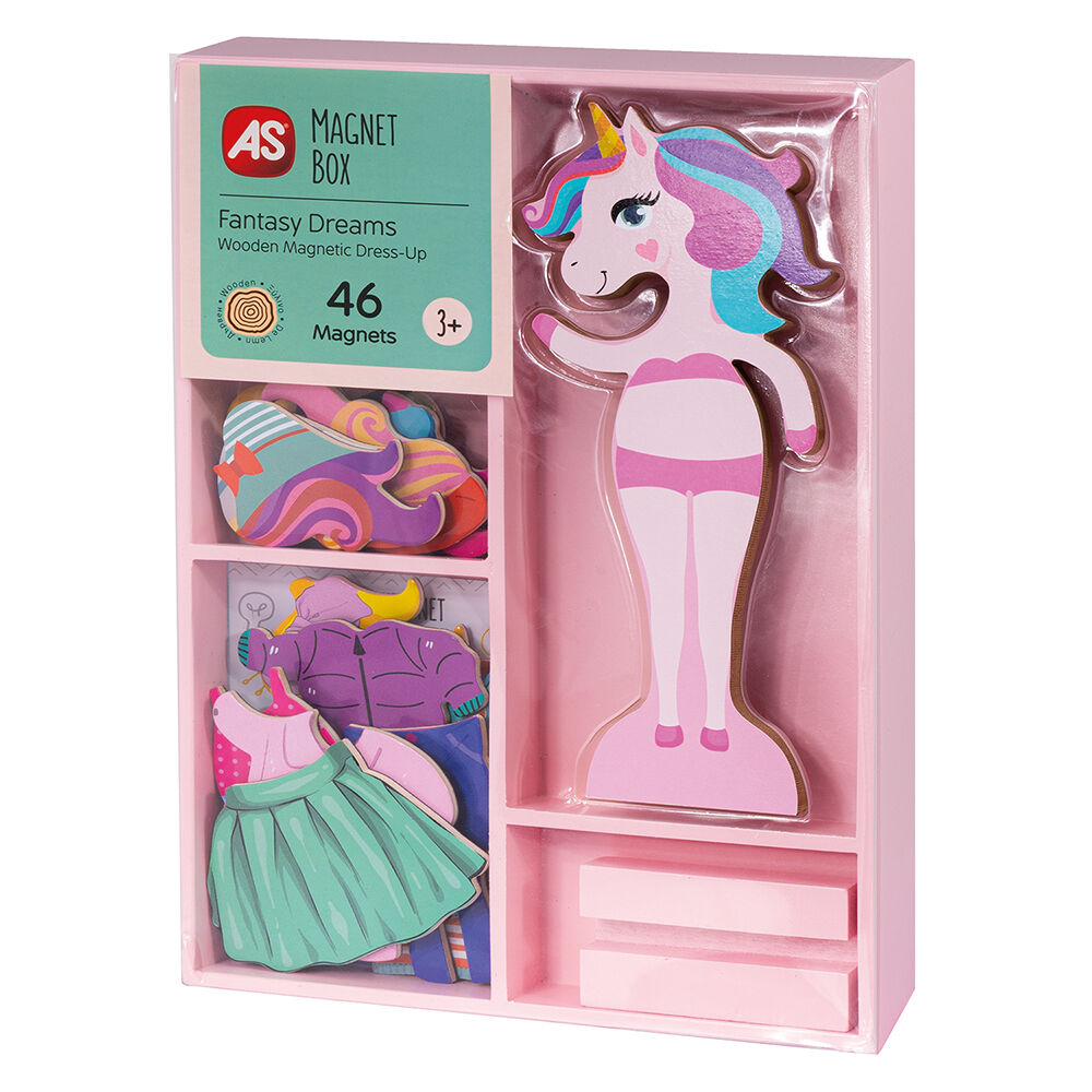 AS Magnet Box Fantasy Dreams Dress-Up 46 Εκπαιδευτικοί Ξύλινοι Μαγνήτες (1029-64059) - Fun Planet