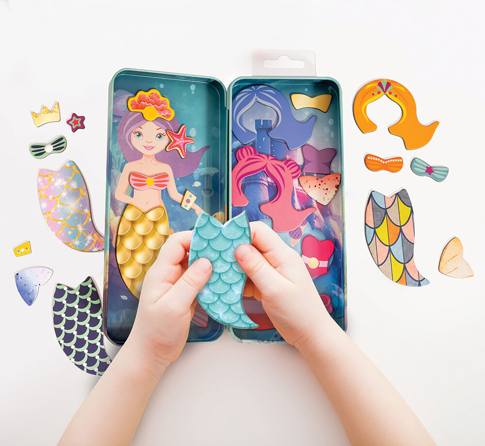 HappiHobbi Magnet Tins Mermaid Princess Εκπαιδευτικοί Χάρτινοι Μαγνήτες (1029-64074) - Fun Planet