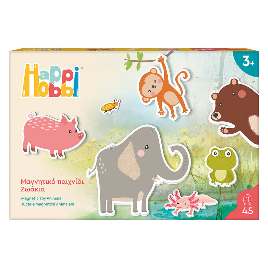 HappiHobbi Ζωάκια 45 Εκπαιδευτικοί Χάρτινοι Μαγνήτες (1029-64076) - Fun Planet