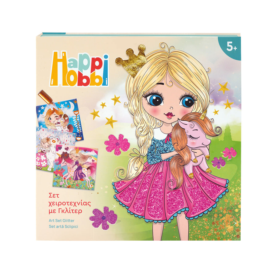 HappiHobbi Art Σετ Χειροτεχνίας με Glitter (1038-21046) - Fun Planet