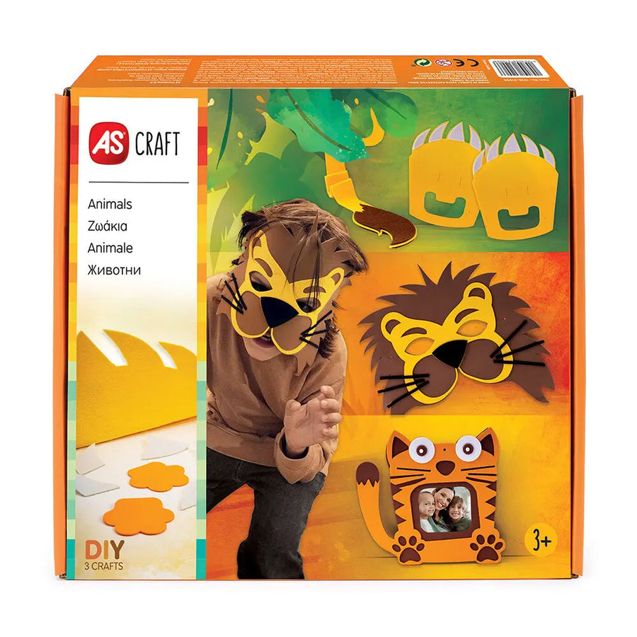 AS Craft Ζωάκια Παιχνίδι Με 3 Χειροτεχνίες DIY (1038-31006) - Fun Planet