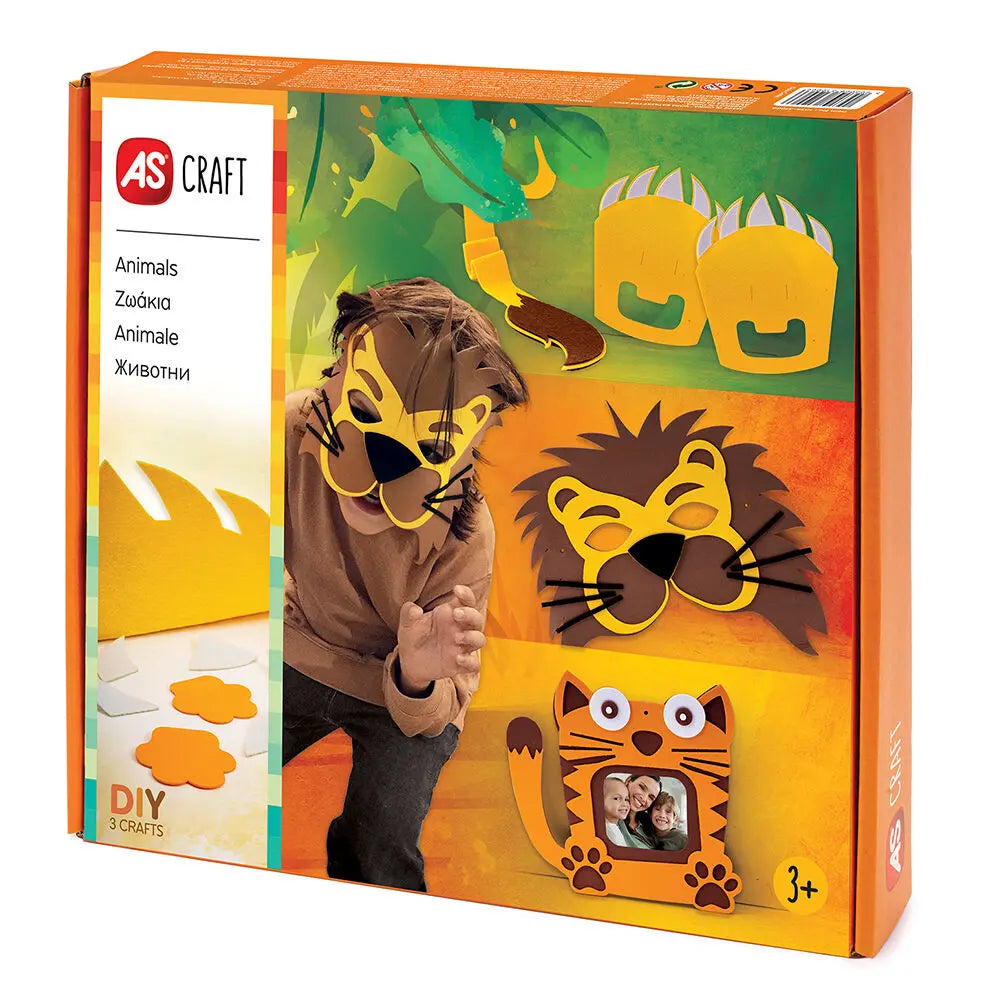 AS Craft Ζωάκια Παιχνίδι Με 3 Χειροτεχνίες DIY (1038-31006) - Fun Planet