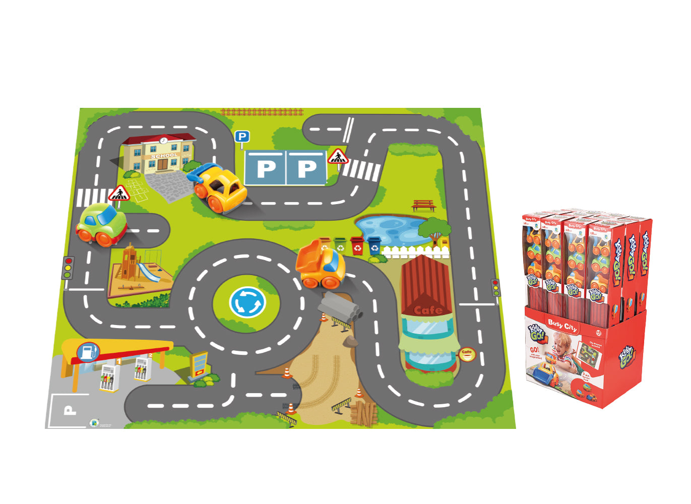 Kidz 2 Go Mini Car Set 3 & Playmat (10629)
