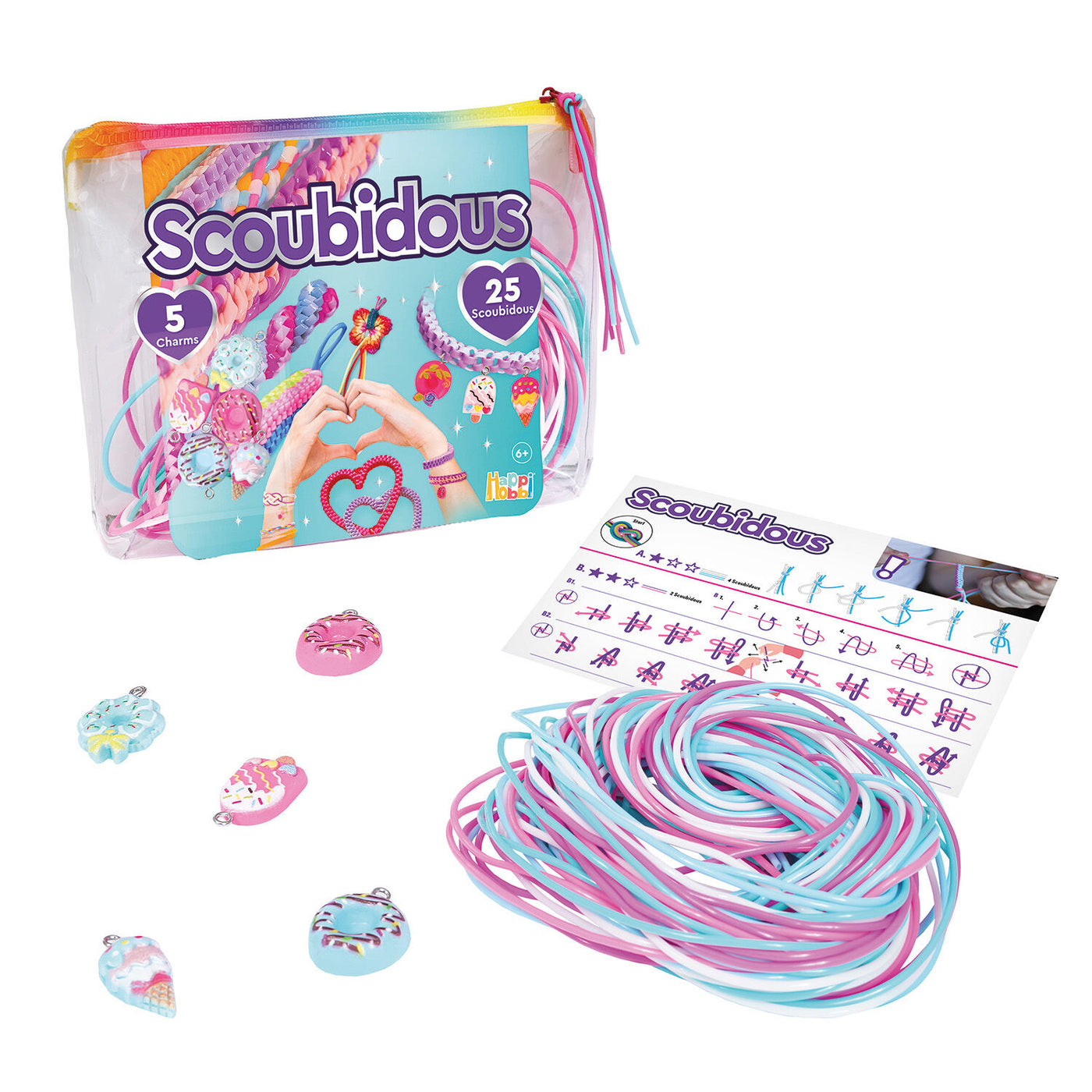 HappiHobbi Scoubidous Τσαντάκι Με 25 Scoubidous & Αξεσουάρ (1080-25569) - Fun Planet