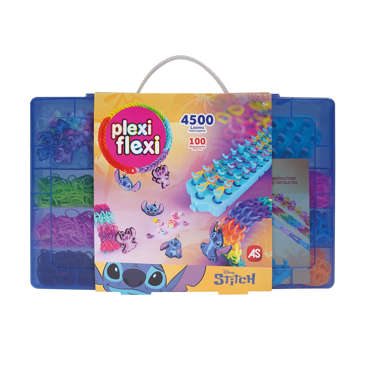 Plexi Flexi Disney Stitch Μεγάλη Θήκη Με 4500 Λαστιχάκια & 100 Αξεσουάρ (1080-25577)