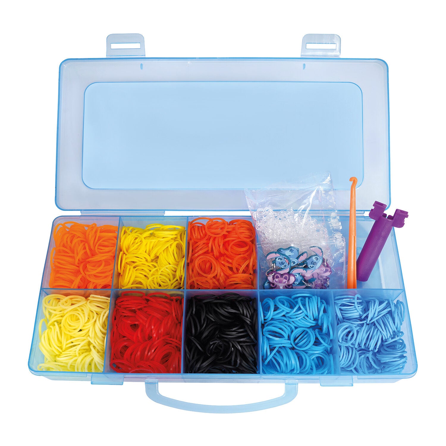 Plexi Flexi Disney Stitch Θήκη Με 2400 Λαστιχάκια & 12 Αξεσουάρ (1080-25578) - Fun Planet