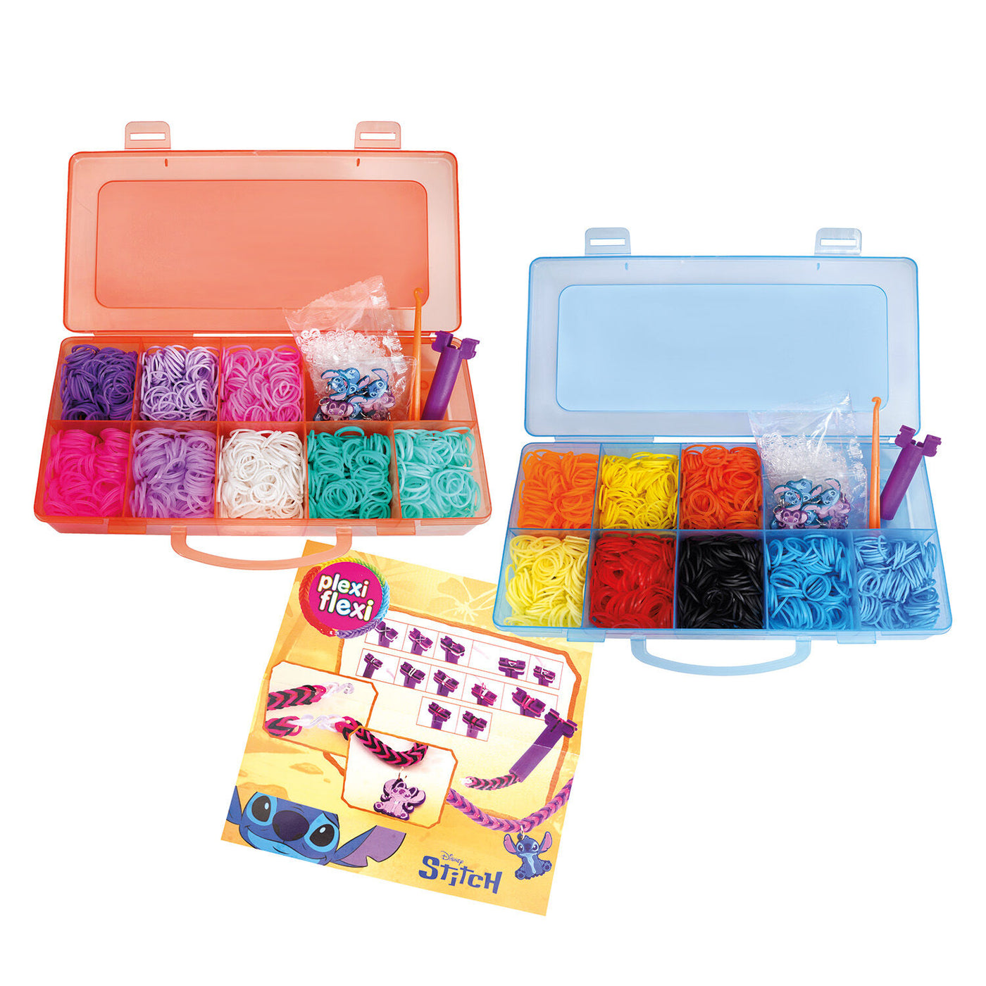 Plexi Flexi Disney Stitch Θήκη Με 2400 Λαστιχάκια & 12 Αξεσουάρ (1080-25578) - Fun Planet