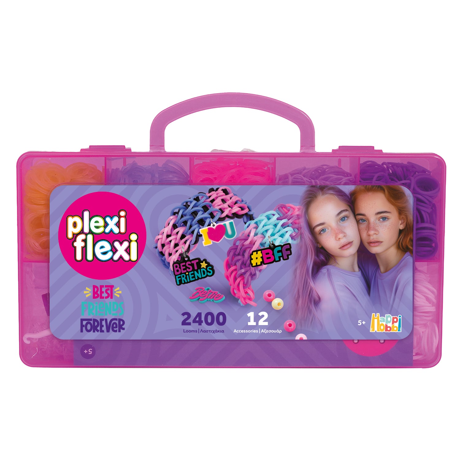 AS Plexi Flexi Love Loom With 800 Rubber Bands &amp; 30 Accessories (1080-25574)
