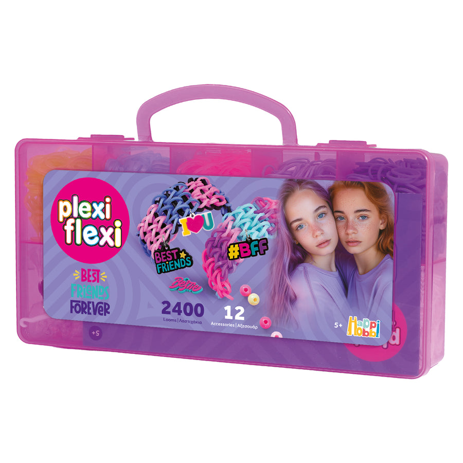 Plexi Flexi Best Friends Forever Θήκη 2400 Λαστιχάκια & 12 Αξεσουάρ (1080-25580)