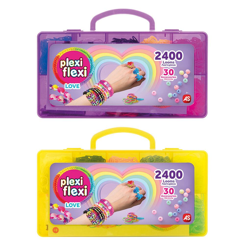 AS Plexi Flexi Love Θήκη Με 2400 Λαστιχάκια & 30 Αξεσουάρ (1080-25573) - Fun Planet