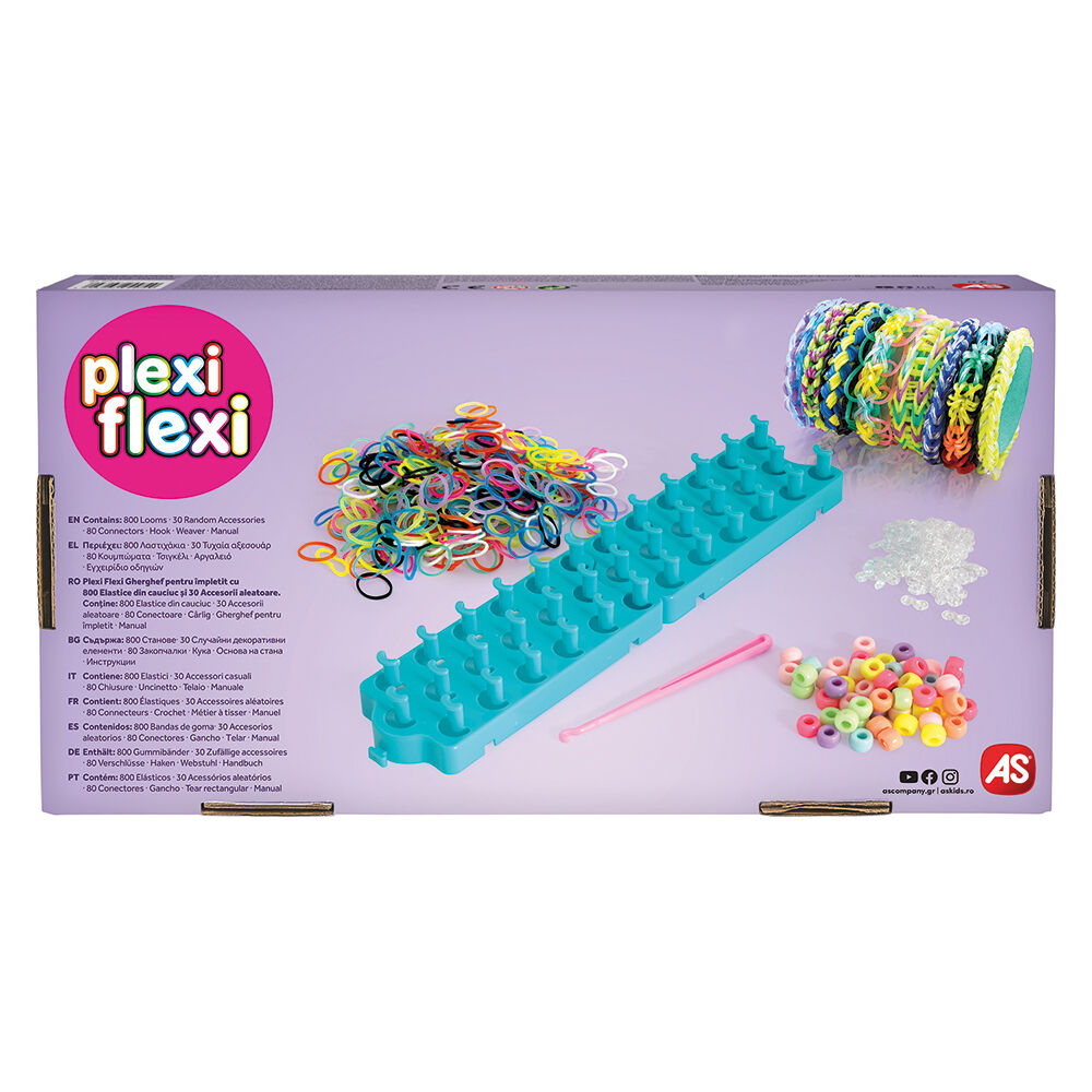 AS Plexi Flexi Love Αργαλειός Με 800 Λαστιχάκια & 30 Αξεσουάρ (1080-25574) - Fun Planet