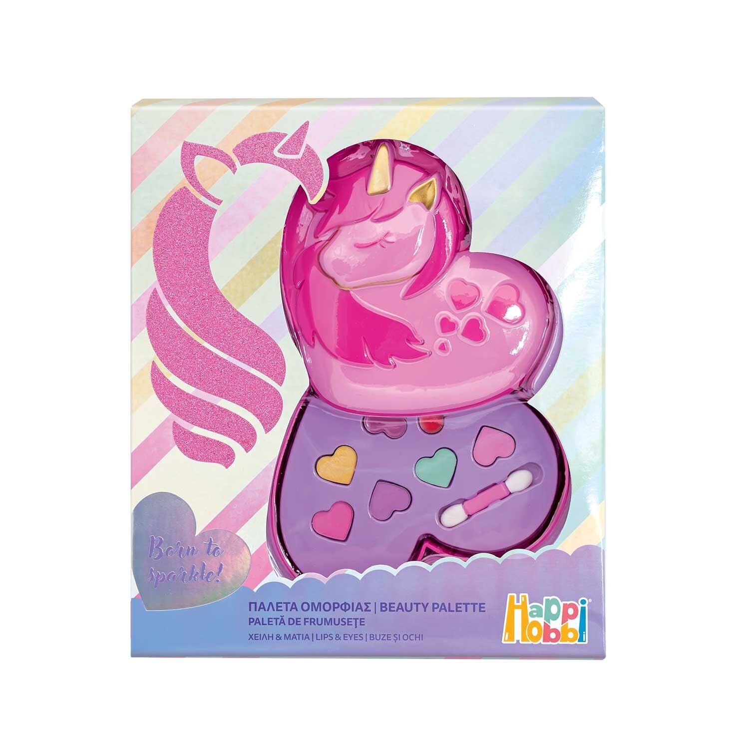 HappiHobbi Παλέτα Ομορφιάς Χείλη & Μάτια Born To Sparkle (1081-60002) - Fun Planet