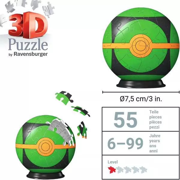 Ravensburger 3D Puzzle 54 τεμάχια Pokemon Dusk Ball (11626) - Fun Planet