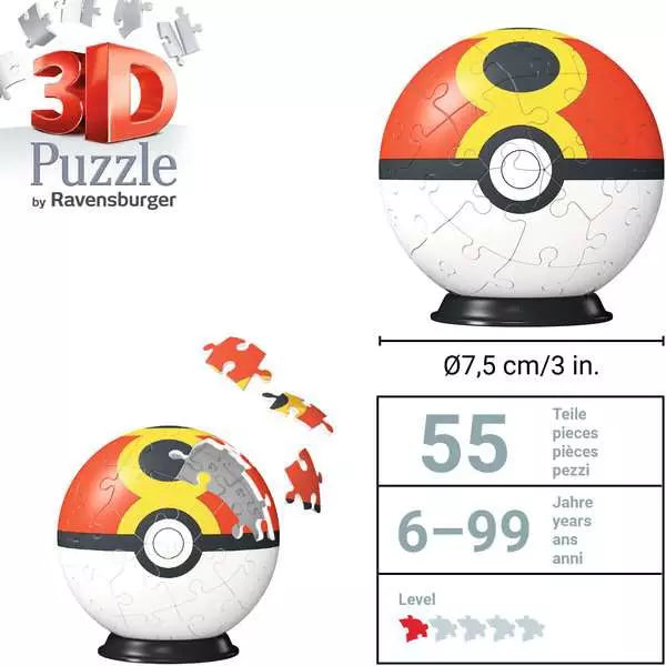 Ravensburger 3D Puzzle 54 τεμάχια Pokemon Repeat Ball (11628) - Fun Planet