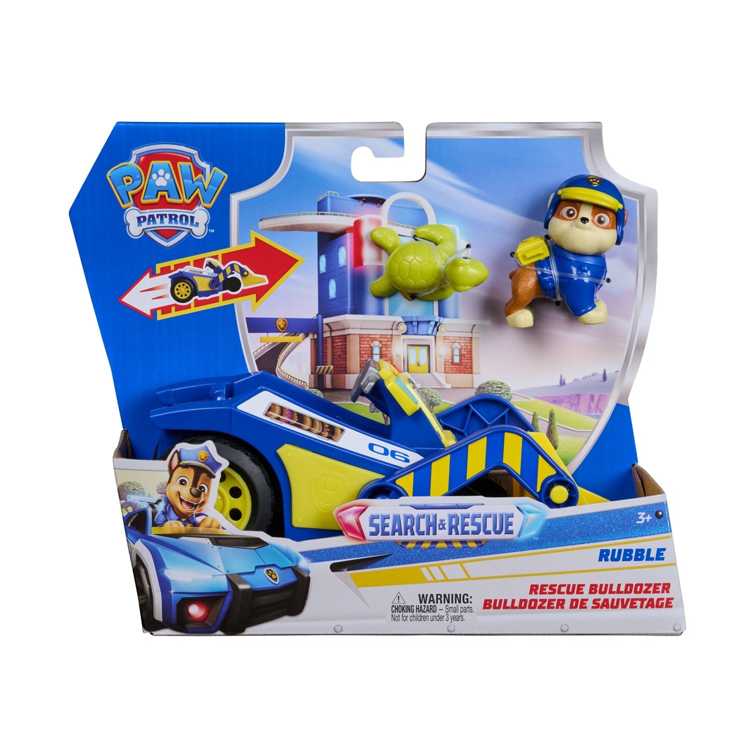 Paw Patrol: Search & Rescue - Rumble Rescue Bulldozer Vehicle Playset (20156332) - Fun Planet
