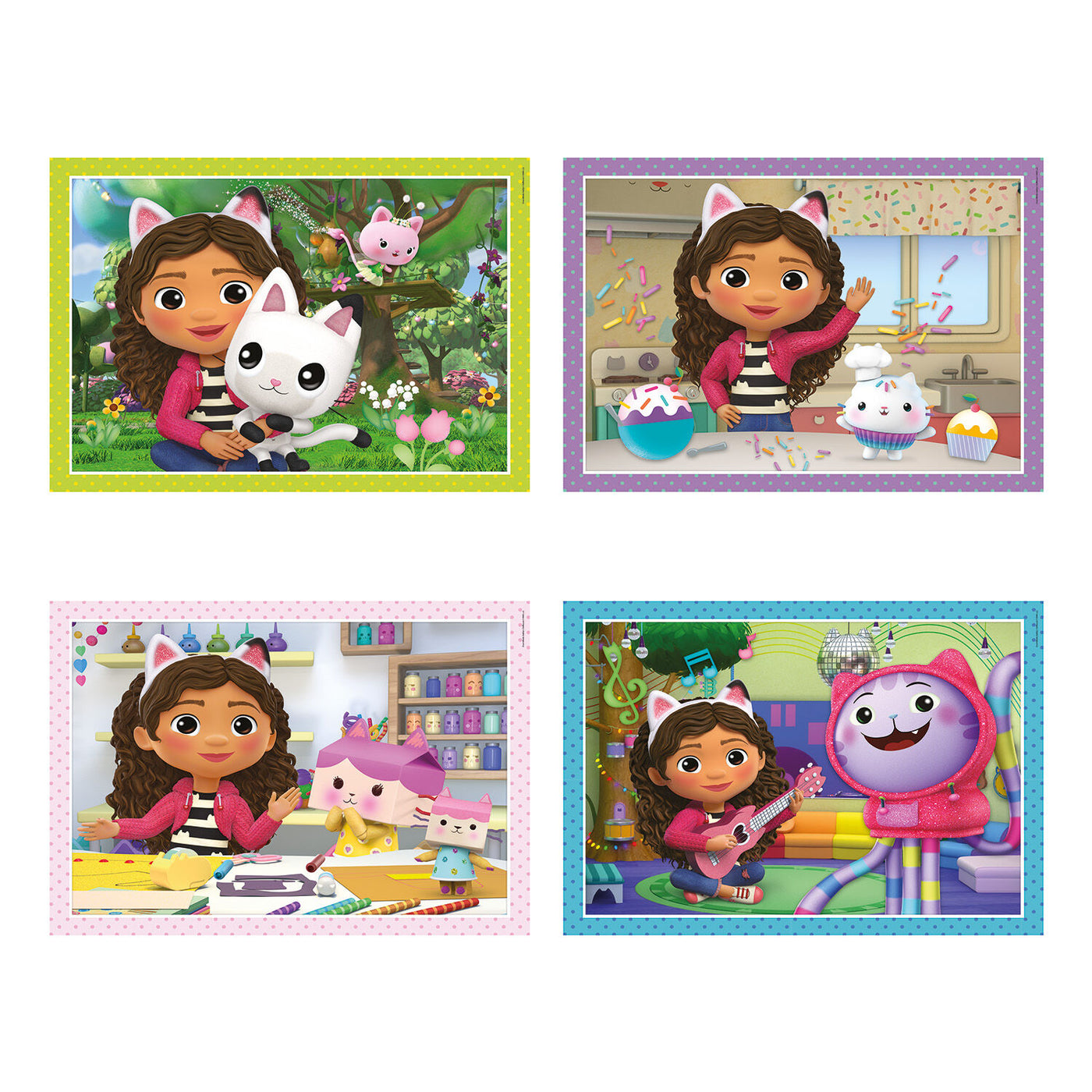 Clementoni Παιδικό Παζλ 4 in 1 Super Color DreamWorks Gabby's Dollhouse (1200-21524) - Fun Planet