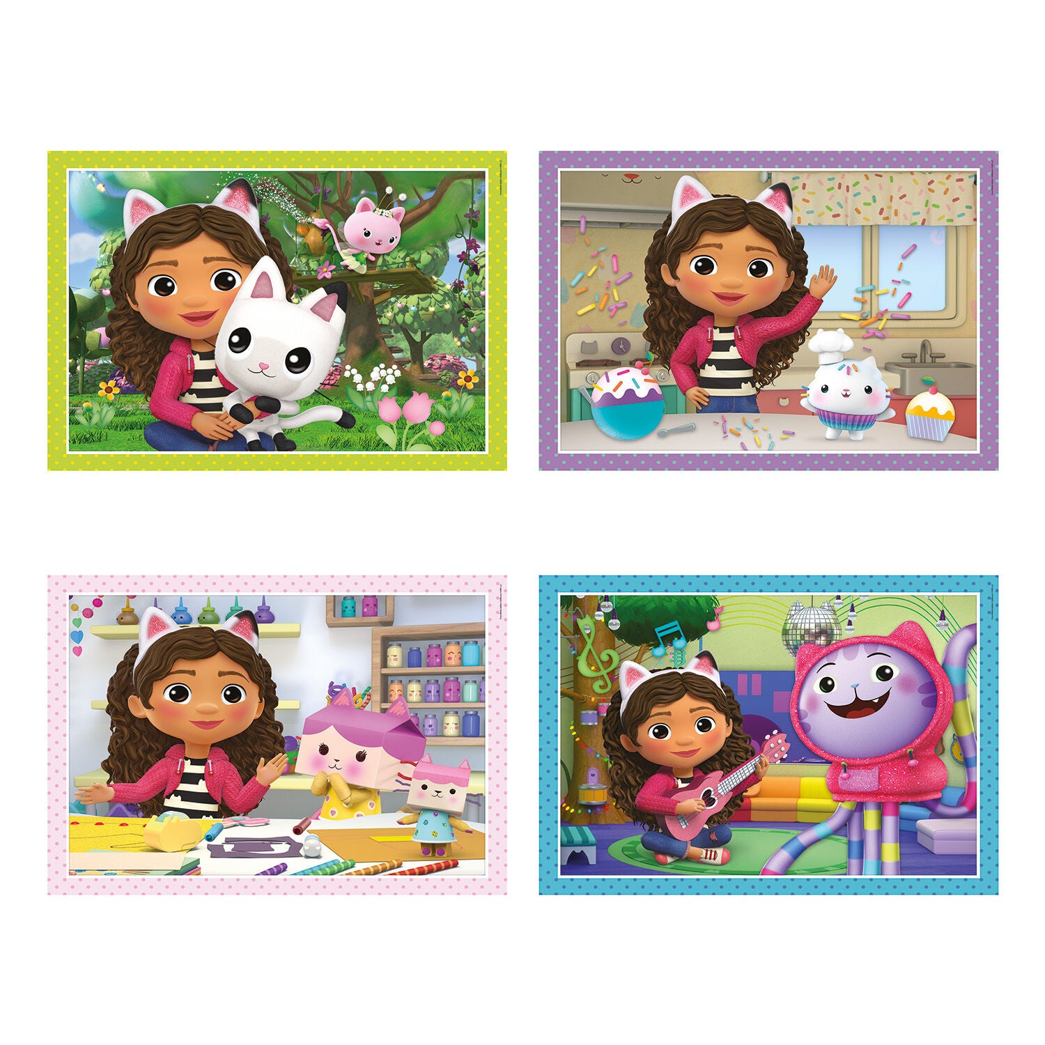 Clementoni Παιδικό Παζλ 4 in 1 Super Color DreamWorks Gabby's Dollhouse (1200-21524) - Fun Planet