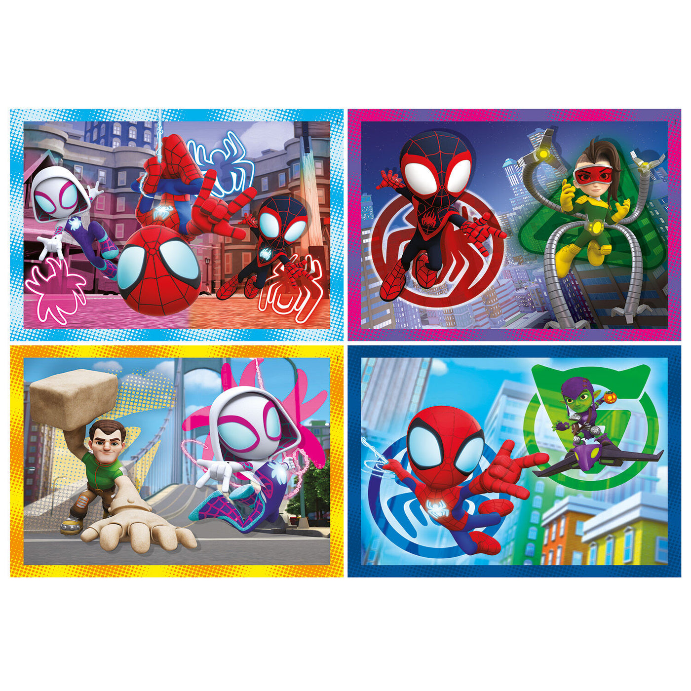 Clementoni Παιδικό Παζλ 4 in 1 Super Color Marvel Spidey Και Οι Απίθανοι Φίλοι Του (1200-21528) - Fun Planet