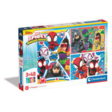 Clementoni Παζλ 3X48 Supercolor Marvel Spidey And His Amazing Friends (1200-25282) - Fun Planet
