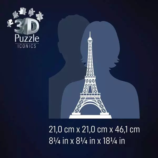 Ravensburger 3D Puzzle Iconics Πύργος του Άιφελ Night Edition 243τεμάχια (12008024)