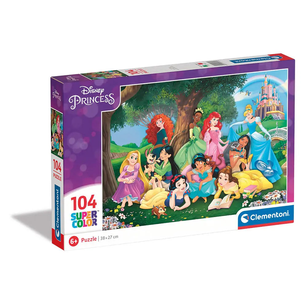 Παζλ Clementoni 104 Super Color Disney Princess (1210-25743) - Fun Planet