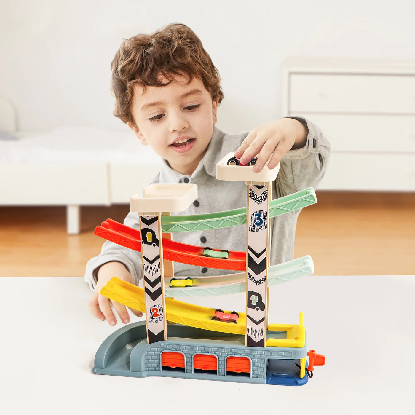 Top Bright Κατρακύλα με 4 αυτοκινητάκια Car Racetrack (121092) - Fun Planet