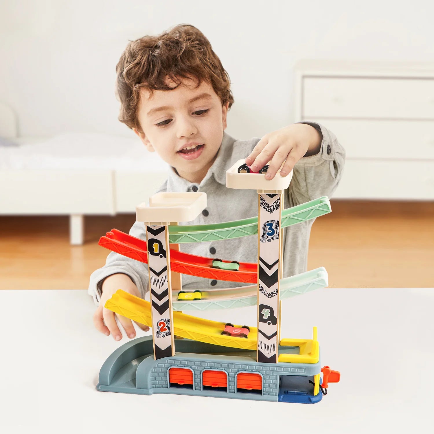 Top Bright Κατρακύλα με 4 αυτοκινητάκια Car Racetrack (121092) - Fun Planet