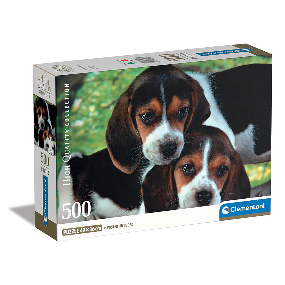 Clementoni Παζλ High Quality Collection Σκυλάκια 500 τμχ - Compact Box (1220-35536) - Fun Planet