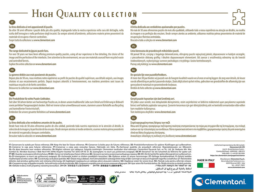 Clementoni Παζλ High Quality Collection Μαγευτικές Ιταλικές Άλπεις 1000 τμχ (1220-39743) - Fun Planet