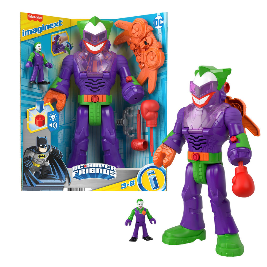 Imaginext DC Super Friends Φιγούρα DC Insider με Exo Suit Batman The Joker (HKN47) - Fun Planet