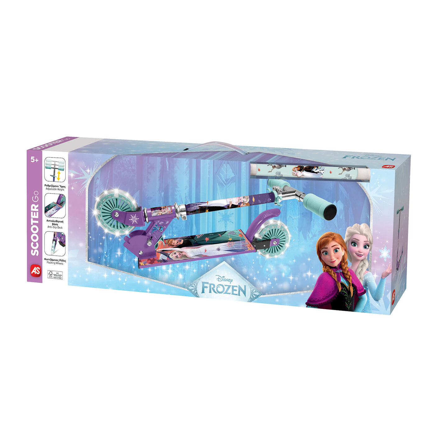 Λαμπάδα AS Παιδικό Πατίνι Με 2 Φωτιζόμενες Ρόδες Disney Frozen (1500-50289) - Fun Planet