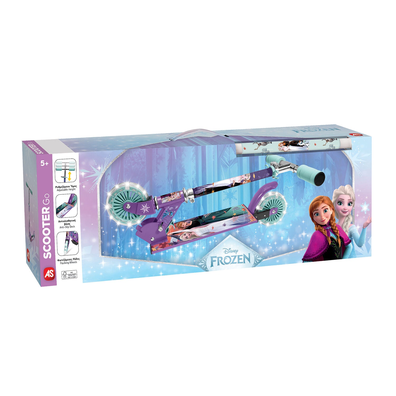 Λαμπάδα AS Παιδικό Πατίνι Με 2 Φωτιζόμενες Ρόδες Disney Frozen (1500-50289) - Fun Planet