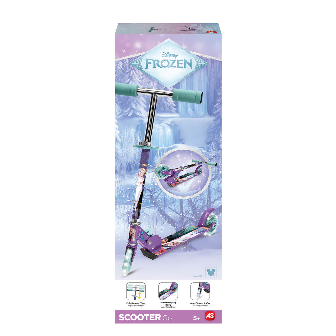 Λαμπάδα AS Παιδικό Πατίνι Με 2 Φωτιζόμενες Ρόδες Disney Frozen (1500-50289) - Fun Planet