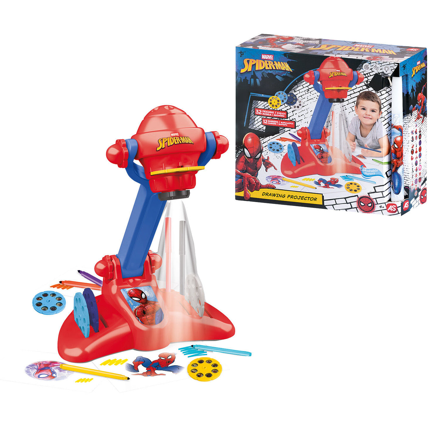 Λαμπάδα AS Προτζέκτορας Ζωγραφικής Marvel Spider-Man (1500-54006) - Fun Planet