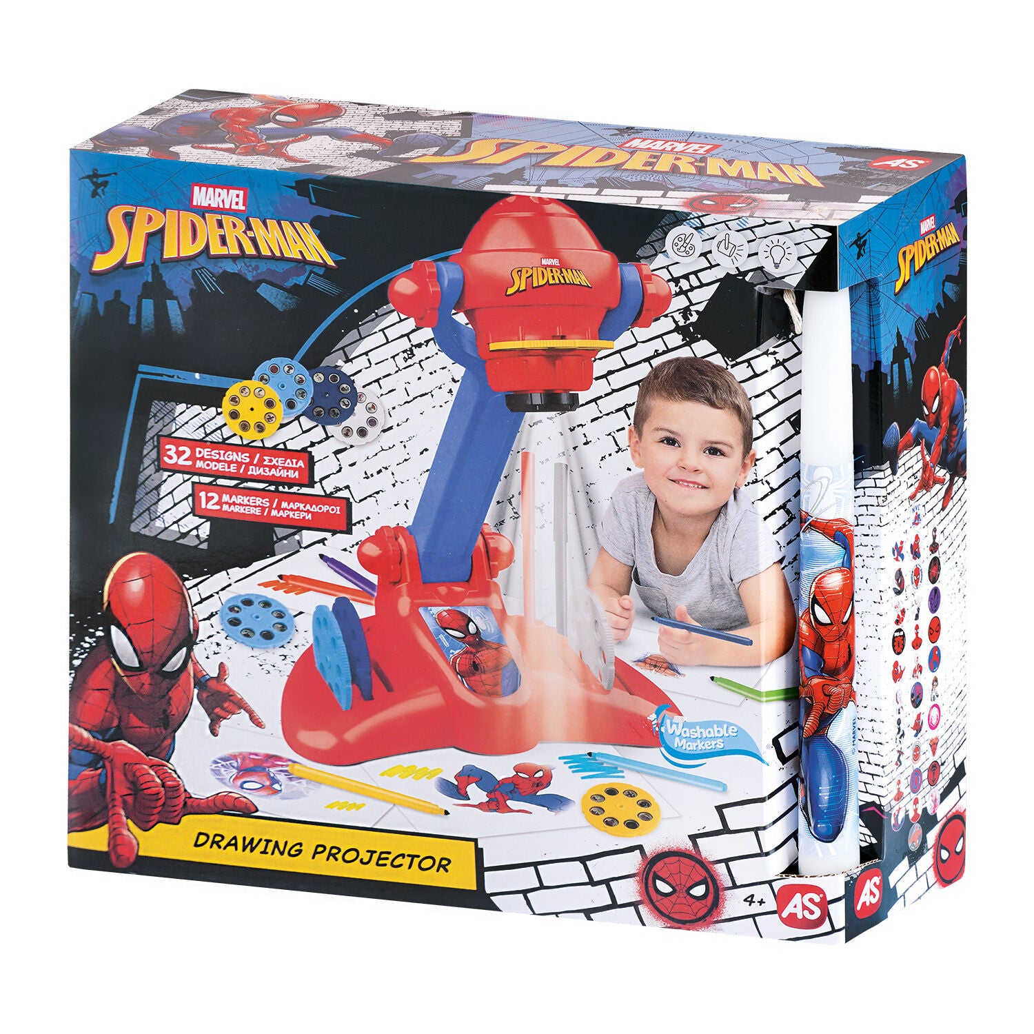 Λαμπάδα AS Προτζέκτορας Ζωγραφικής Marvel Spider-Man (1500-54006) - Fun Planet