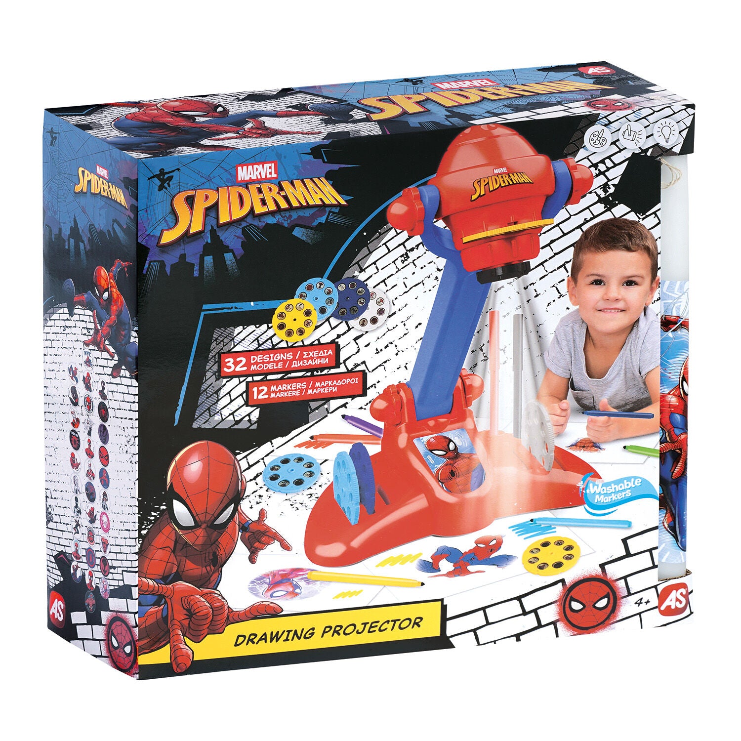 Λαμπάδα AS Προτζέκτορας Ζωγραφικής Marvel Spider-Man (1500-54006) - Fun Planet