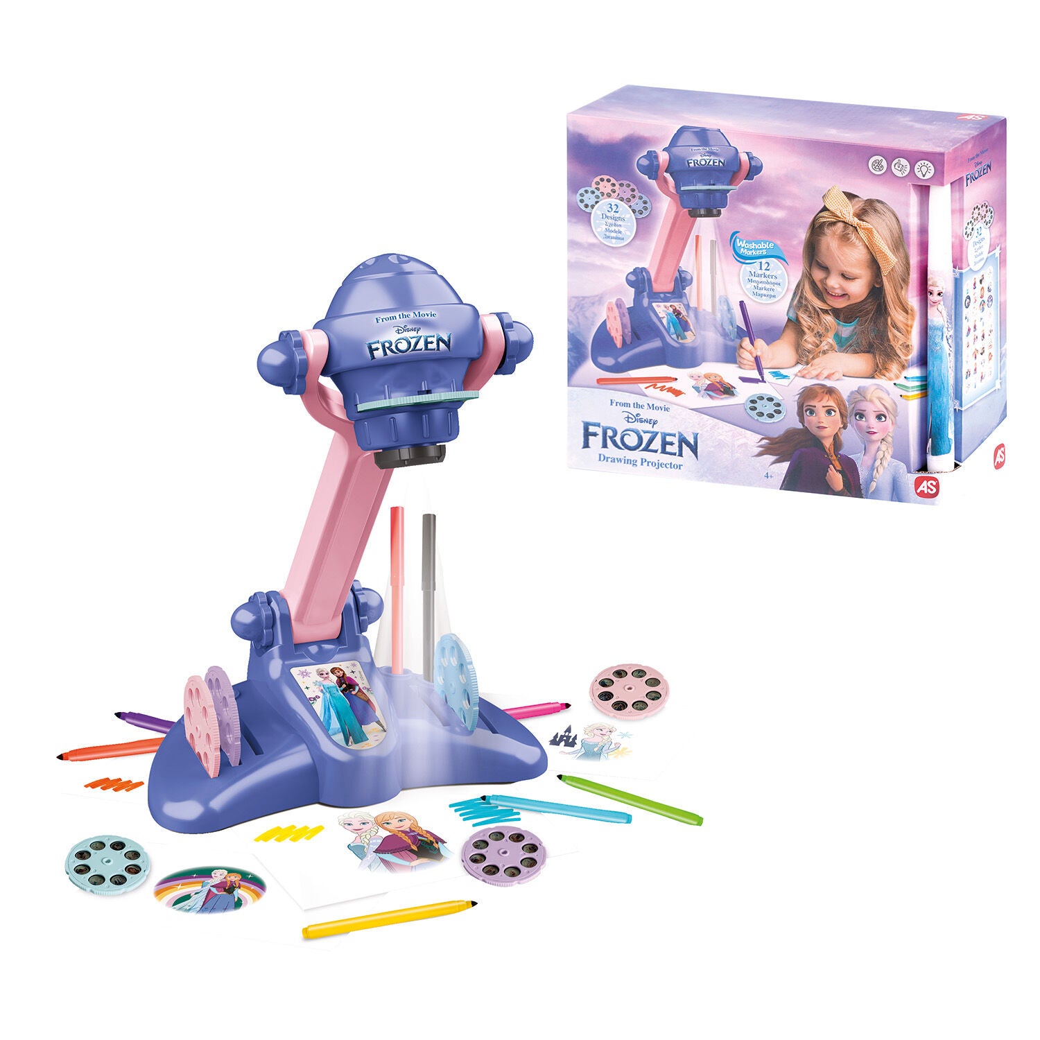 Λαμπάδα AS Προτζέκτορας Ζωγραφικής Disney Frozen (1500-54008) - Fun Planet